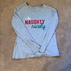 “I do naughty nicely” grey shirt - Christmas